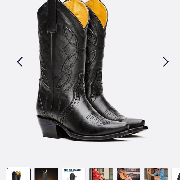 100% Leather Cowboy Boots - Picture 3 of 4